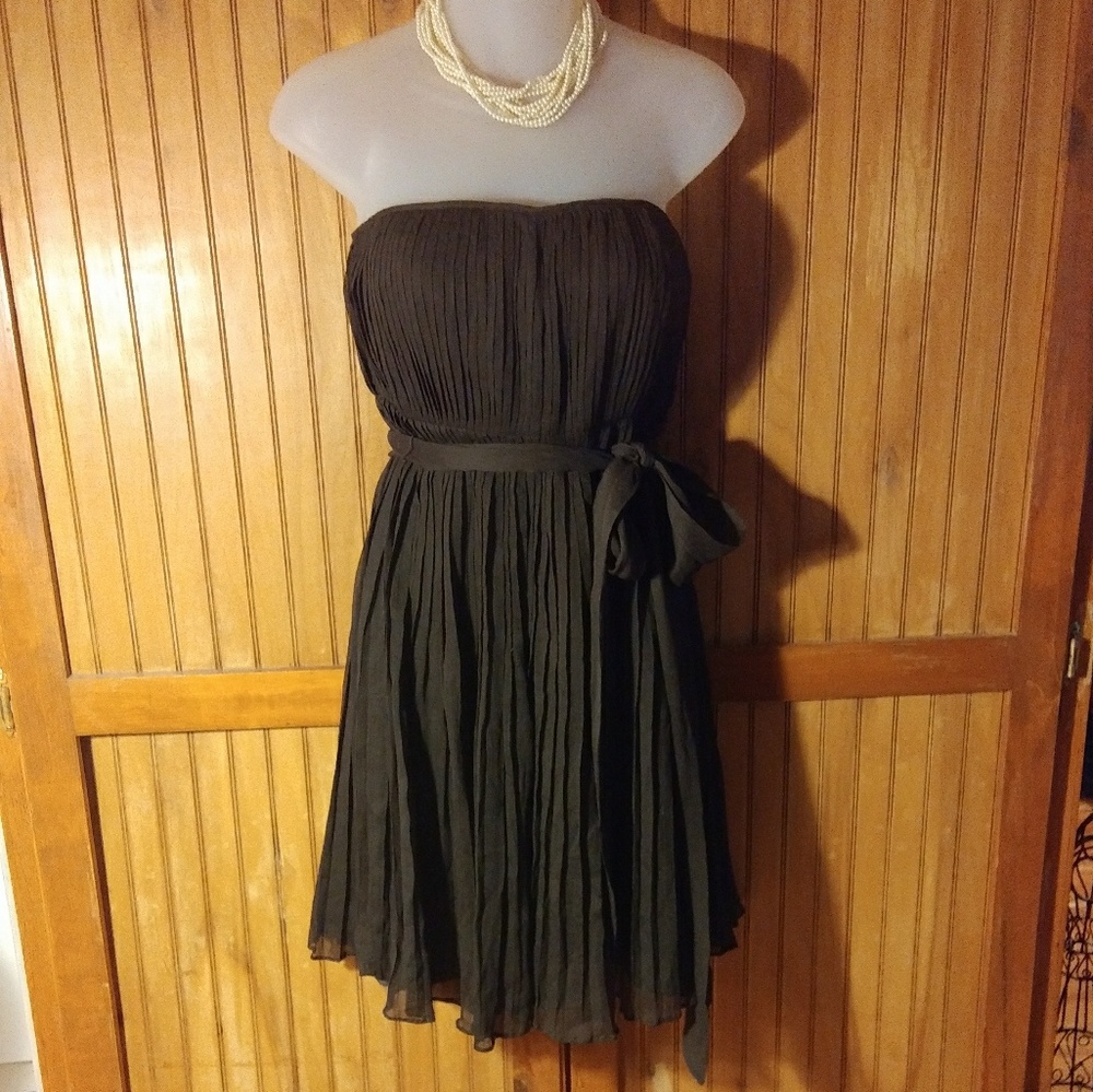 J Crew Silk Pleated Dress